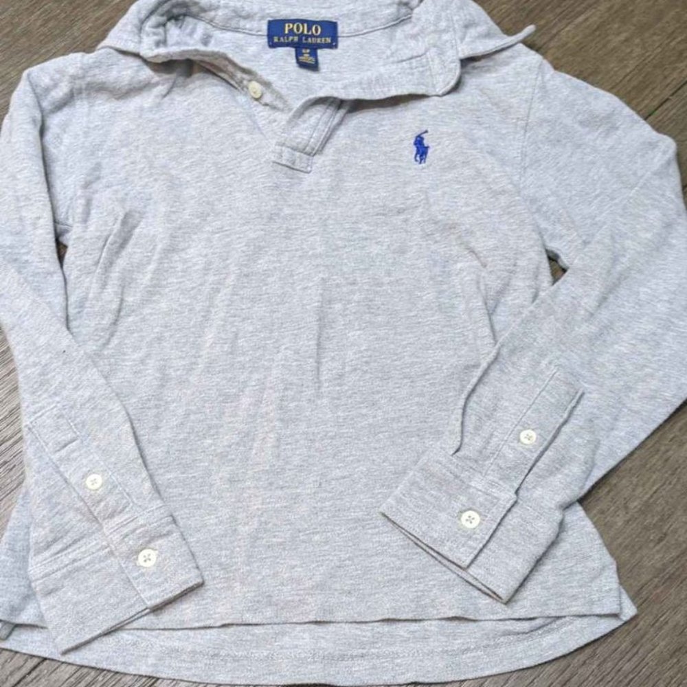 Polo Ralph Lauren Gray Small Polo Long Sleeve
